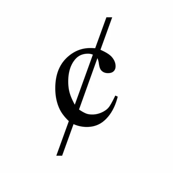 Cent Symbole Devise Isolé Sur Fond Blanc — Image vectorielle