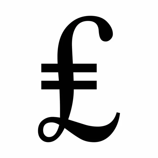 Symbol Měny Lira Izolovaný Bílém Pozadí — Stockový vektor