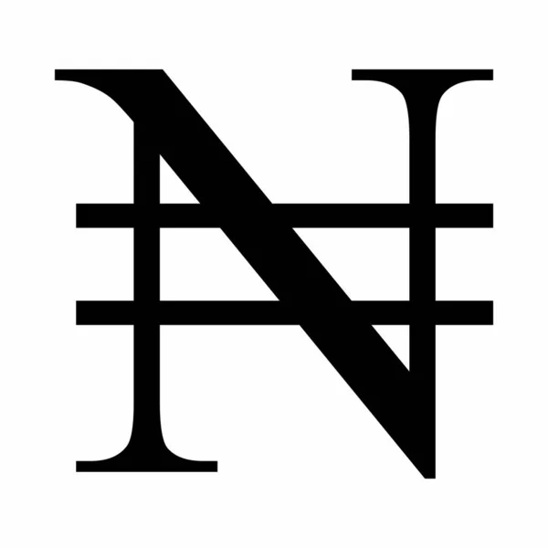Нігерійський Символ Національної Валюти Ізольований Білому Тлі — стоковий вектор