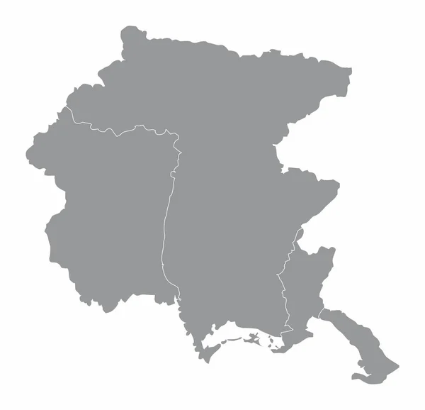 Friuli-Venezia Giulia mapa da região — Vetor de Stock