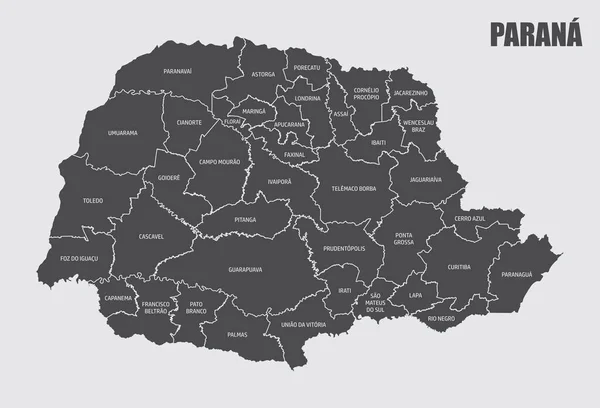 Parana Eyaleti bölge haritası