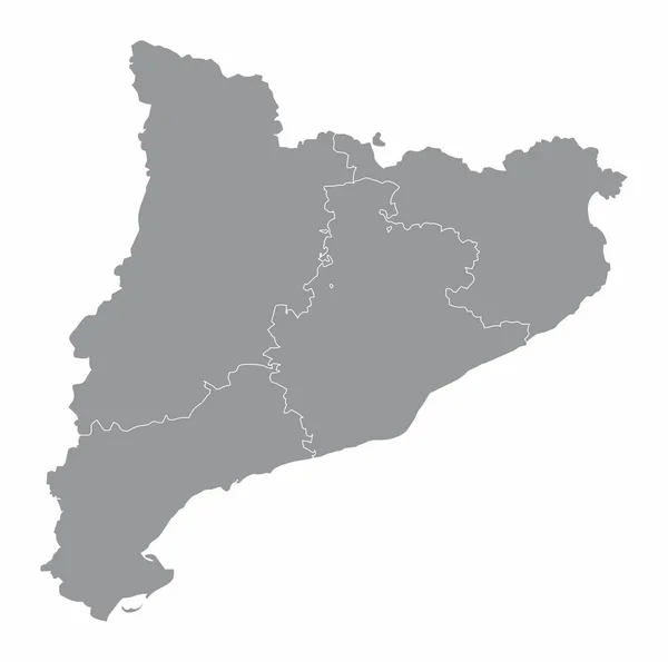 Mapa de Cataluña — Vector de stock