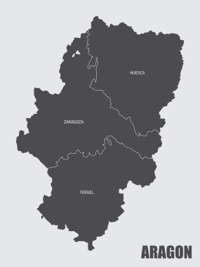 Aragon bölgesi haritası