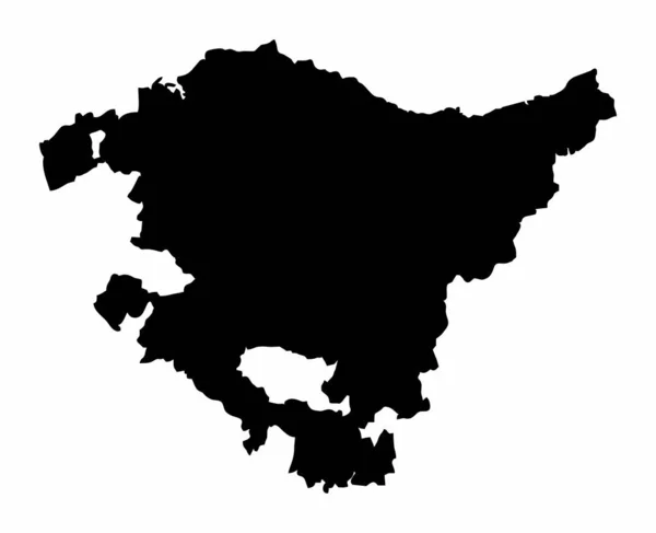 Plattegrond Baskenland — Stockvector