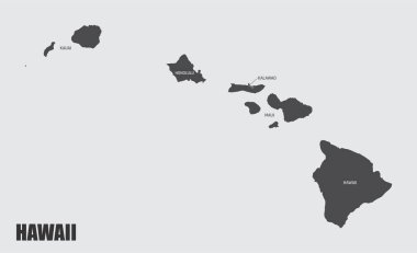 Hawaii ilçeleri haritası