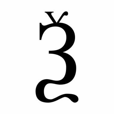 Beyaz arkaplanda izole edilmiş Ksi Kiril harfi