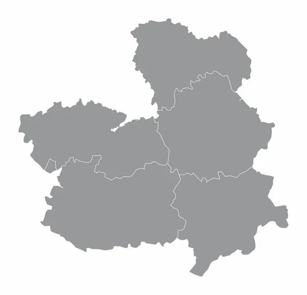 Carte Région Castille Manche Divisée Provinces Espagne — Image vectorielle