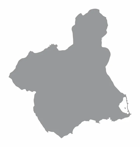 Mapa Región Murcia Aislado Sobre Fondo Blanco España — Vector de stock