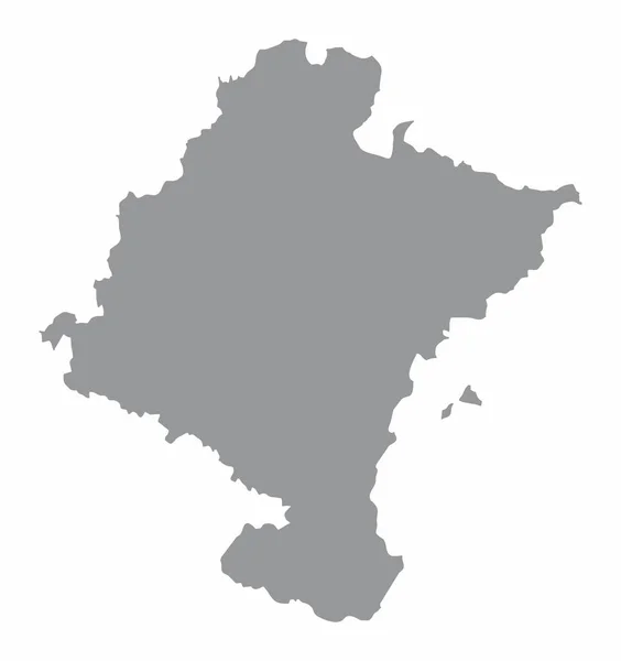 基于白人背景的纳瓦拉地区地图 西班牙 — 图库矢量图片