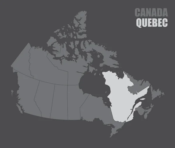 Canada Quebec map — Stock Vector