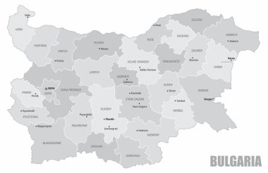 Bulgaristan bölgeleri haritası