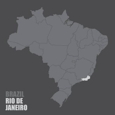 Brezilya Rio de Janeiro Devlet Haritası