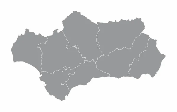 Andalúzia tartomány térképe — Stock Vector