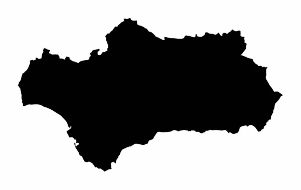 Landkarte von Andalusien — Stockvektor