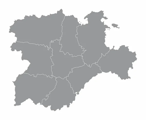 Karte der Provinzen Kastilien und León — Stockvektor