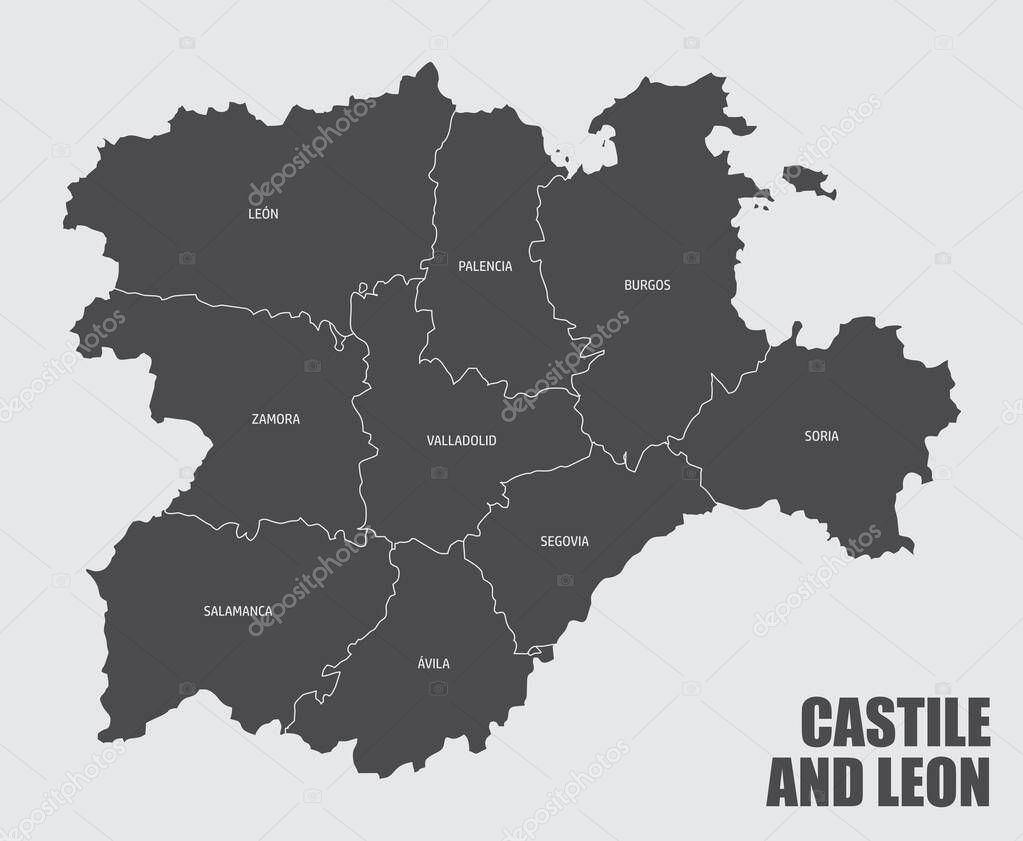 Castile and Leon provinces map