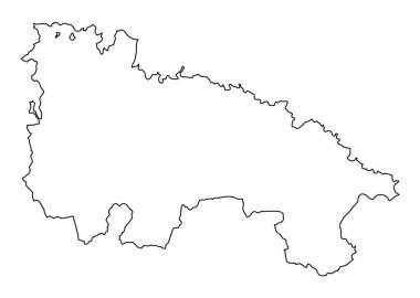 La Rioja bölgesi, beyaz arkaplanda izole edilmiş ana hat haritası, İspanya