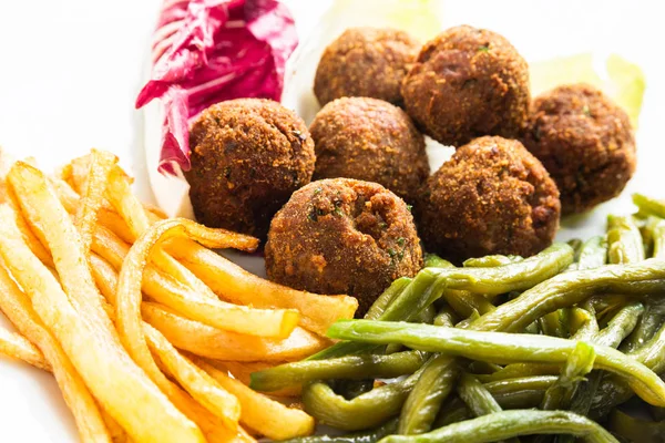 Dish Beef Meatballs Vegetables — Stock Photo, Image