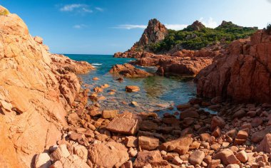 Sardunya., su sirboni coast, İtalya