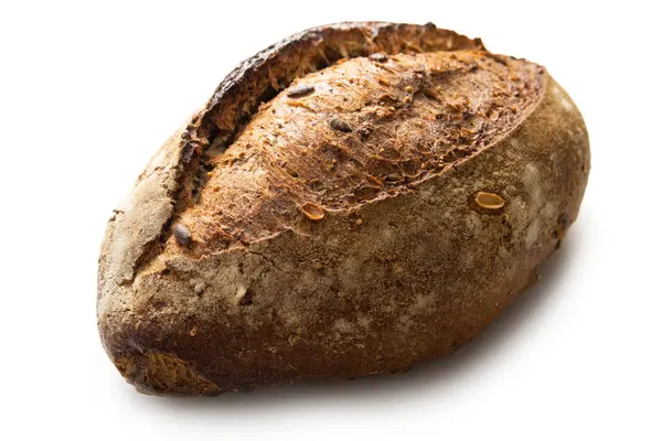 Pão Cereais Isolado Sobre Fundo Branco — Fotografia de Stock