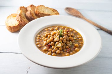 Lezzetli nohut çorbası yemeği 