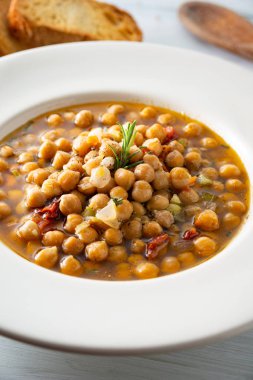 Lezzetli nohut çorbası yemeği 