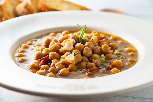 Dish Delicious Chickpea Soup — Stock Photo, Image