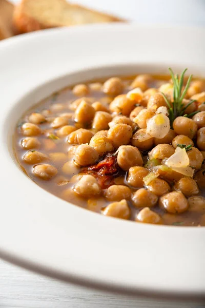 Dish Delicious Chickpea Soup — Stock Photo, Image