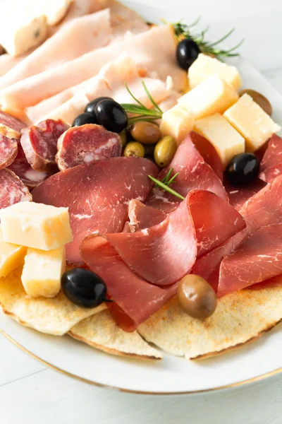 Cibo Primo Piano Deliziosi Antipasti — Foto Stock