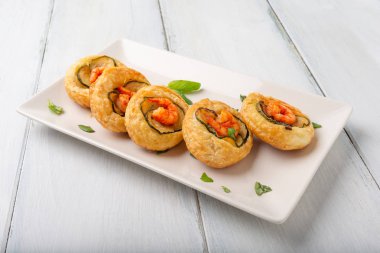 Puf börekleri, kapatın.