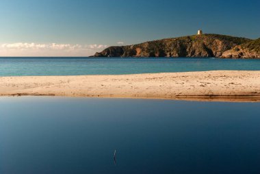 Tuerredda, Sardunya, İtalya güzel kumlu plaj