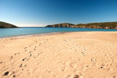 Tuerredda, Sardunya, İtalya güzel kumlu plaj