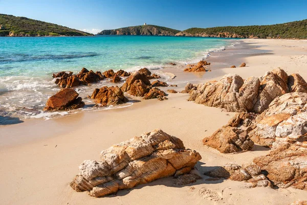Tuerredda Beautiful Sandy Beach Sardinia Italy — Stock Photo, Image