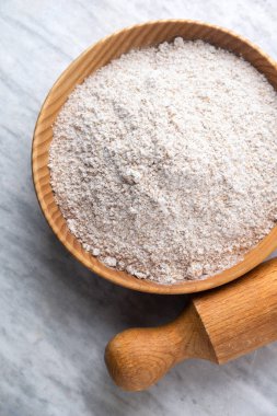 Yiyecekler. Kepekli unu kapat.