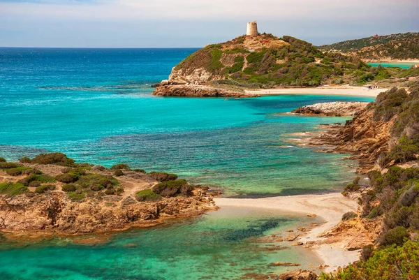 Úžasný Výhled Krásné Pobřeží Chia Sardinie Itálie — Stock fotografie