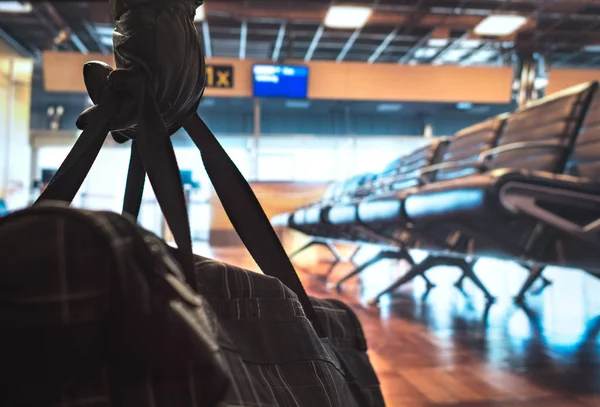 Terörist Bir Saldırı Planlama Havaalanında Terörizm Güvenlik Tehdit Kavramı Siyah — Stok fotoğraf