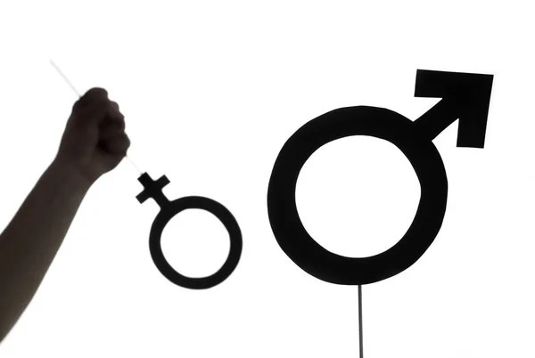 Mannelijk Chauvinisme Rechten Van Vrouw Gender Gelijkheid Concept Ook Huiselijk — Stockfoto