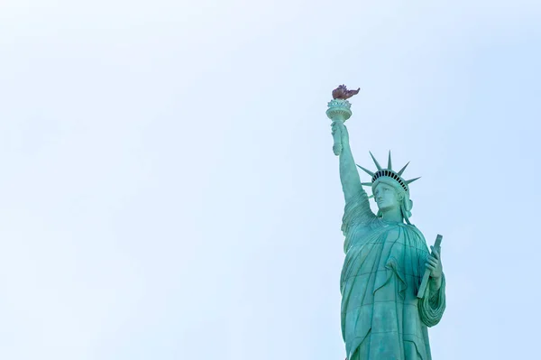 Statue Liberty Blue Sky Negative Copy Space — Stock Photo, Image