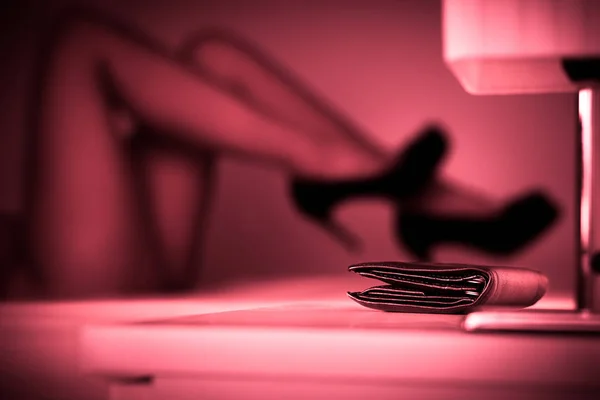 Prostitutie Seks Werk Menselijke Mensenhandel Concept Prostituee Een Bordeel Vrouwelijke — Stockfoto