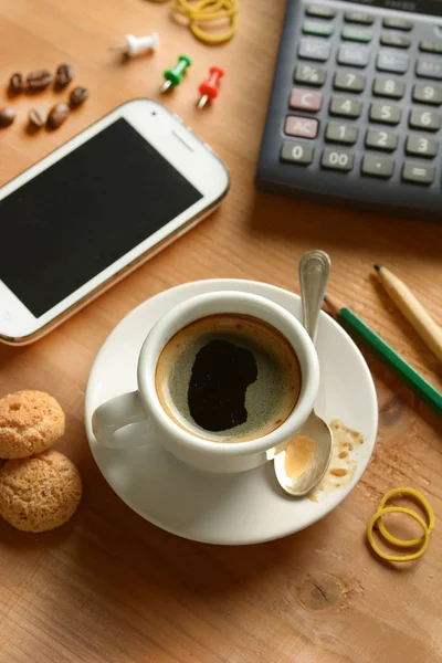 Take Coffee Work Break Closeup — Stock Photo, Image