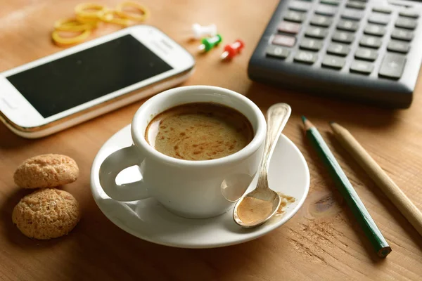 take a coffee during the work break - closeup