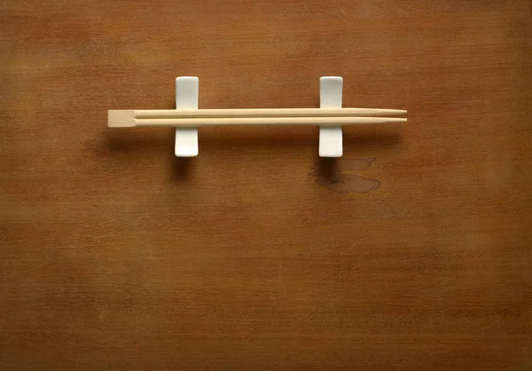 寿司筷子和其他中国厨房用具 顶级视图 — 图库照片
