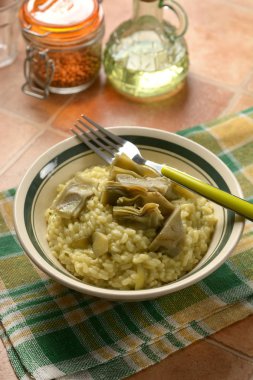risotto ile enginar kase - portre
