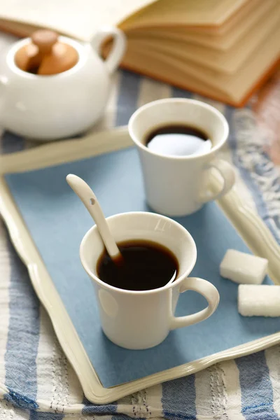Cup Italian Espresso Italian Morning Breakfast Closeup — Stock Photo, Image