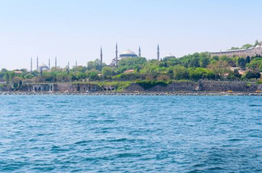 Topkapı Sarayı, Sultanahmet Camii ve Ayasofya'nın marmara Denizi Istanbul önce