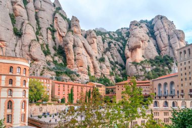 Santa maria de montserrat Manastırı monistrol de montserrat, Katalonya, İspanya.