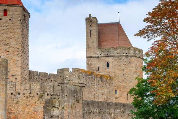 Det medeltida slottet Carcassonne, Aude, Occitanie, Frankrike — Stockfoto