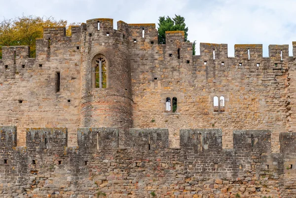 Det medeltida slottet Carcassonne, Aude, Occitanie, Frankrike — Stockfoto