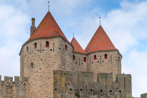 Det medeltida slottet Carcassonne, Aude, Occitanie, Frankrike — Stockfoto