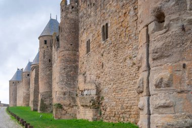 Ortaçağ Carcassonne Kalesi, Aude Occitanie Fransa